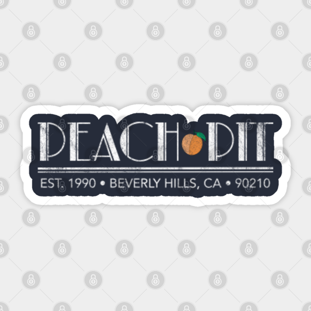 Peach Pit Beverly Hills Sticker Teepublic Uk