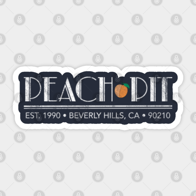 Peach Pit Beverly Hills Sticker Teepublic Au