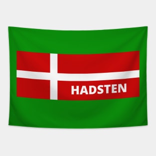 Hadsten Denmark in Danish Flag Tapestry