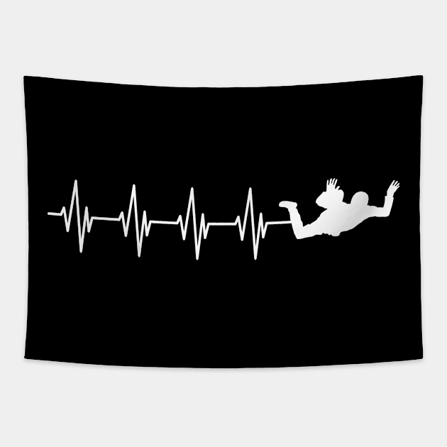 Skydiving heartbeat w Tapestry by KC Happy Shop