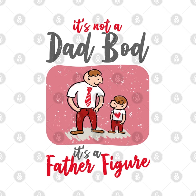 Dad Bod | Dim Gray And Red Text Funny Dad by Estrytee