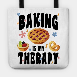 BAKING IS MY THERAPY CUTE TOP GIRLS WOMEN FUN TRENDY FASHION Tote