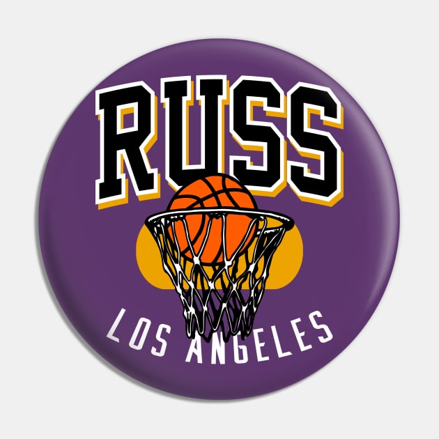 Russ Los Angeles Basketball Pin by funandgames