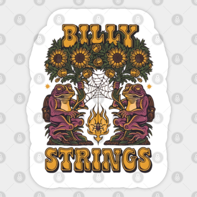 frog playing guitar - Billy Strings - Sticker