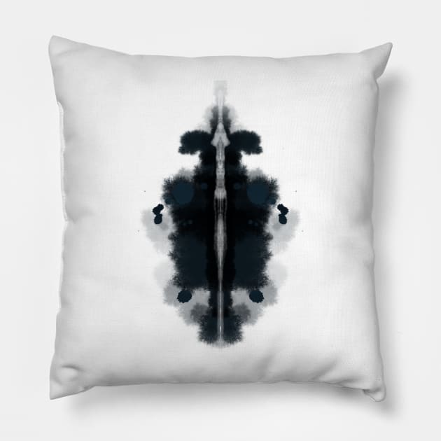 Inkblot figure Pillow by Pacesyte