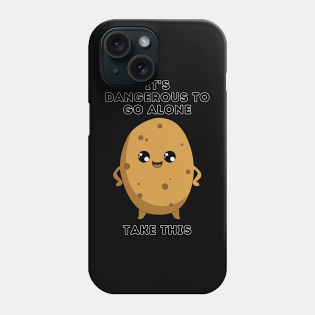 It's dangerous to go alone, take this Potato Phone Case by Zero Pixel