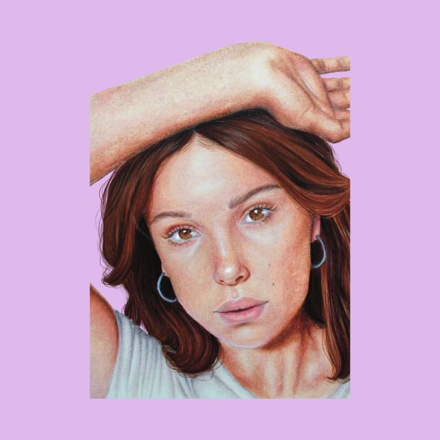 Millie Bobby Brown realistic portrait by maoudraw