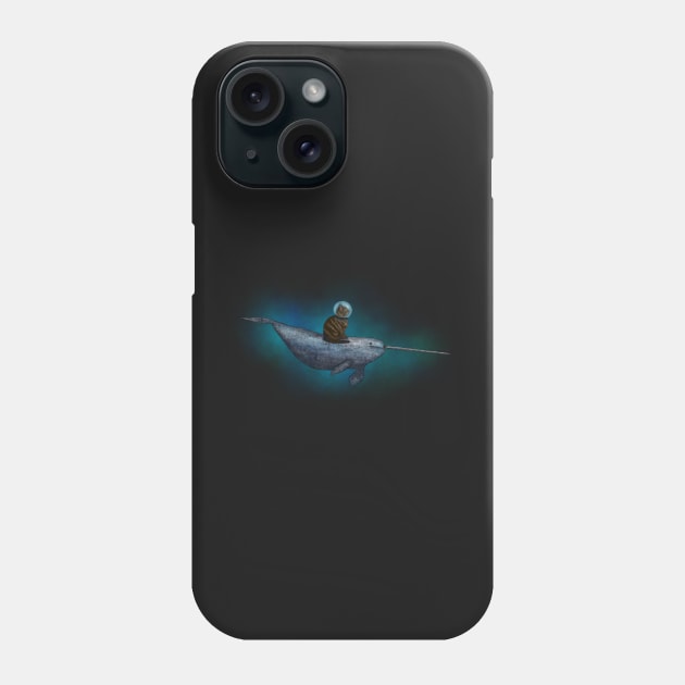 Cat Riding a Narwhal Phone Case by caitlinshea24