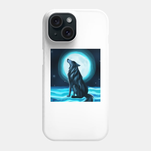 Wolf moon Phone Case by Asirihouse