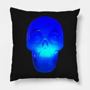 Blue Crystal Skull Pillow