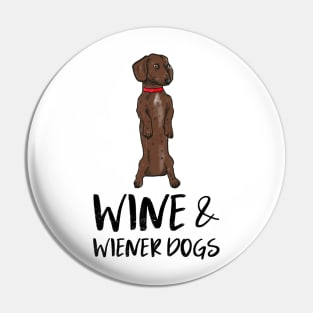 wine and wiener dogs Pin