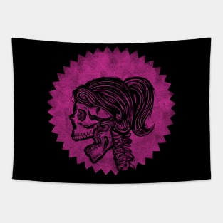 Skull barbieheimmer Tapestry