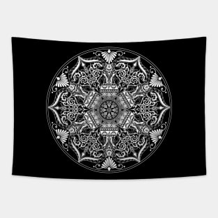 Goat in a vase - Black and White - Sunweaver Tapestry