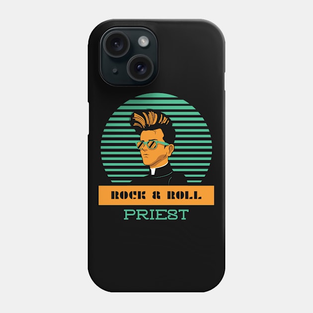 Rock and Roll Priest Phone Case by soondoock