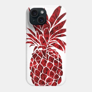 Cute Tropical Pineapple Red Flowers Phone Case