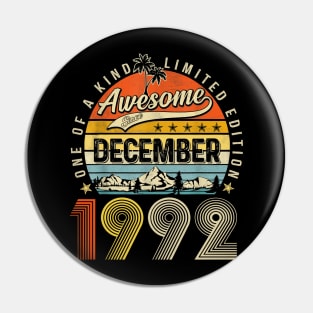 Awesome Since December 1992 Vintage 31st Birthday Pin