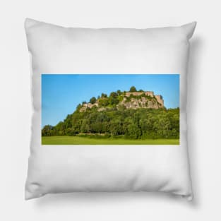 South-Western Sight of Hohentwiel Fortress Ruins - Singen, Germany Pillow