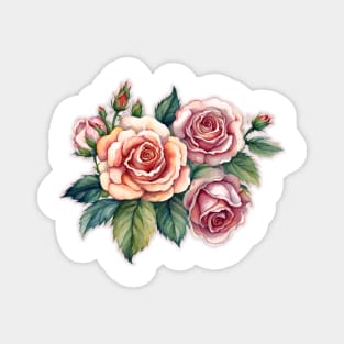 Roses watercolor Magnet