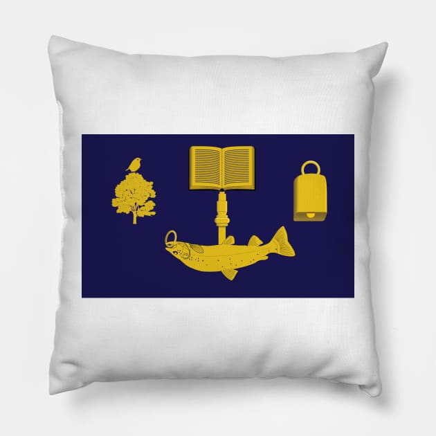 University of Glasgow Pillow by Wickedcartoons