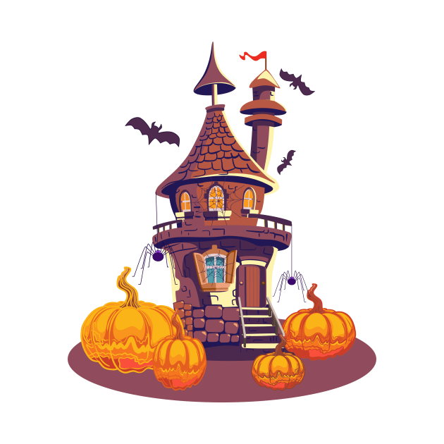 Halloween castle by Maria Zavoychinskiy 