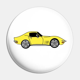 Daytona Yellow C3 Corvette Pin