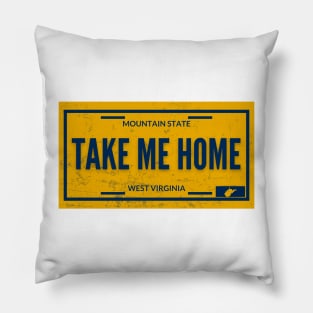 WV License Plate Pillow