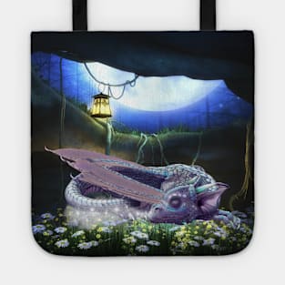 Sleepy dragon Tote