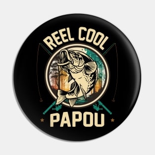 Reel Cool Papou Fishing Gift Pin