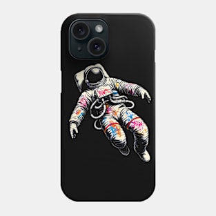 Galactic Graffiti Astronaut Tee – Space Art Explorer Shirt Phone Case