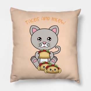 All I Need is tacos and cats, tacos and cats Pillow