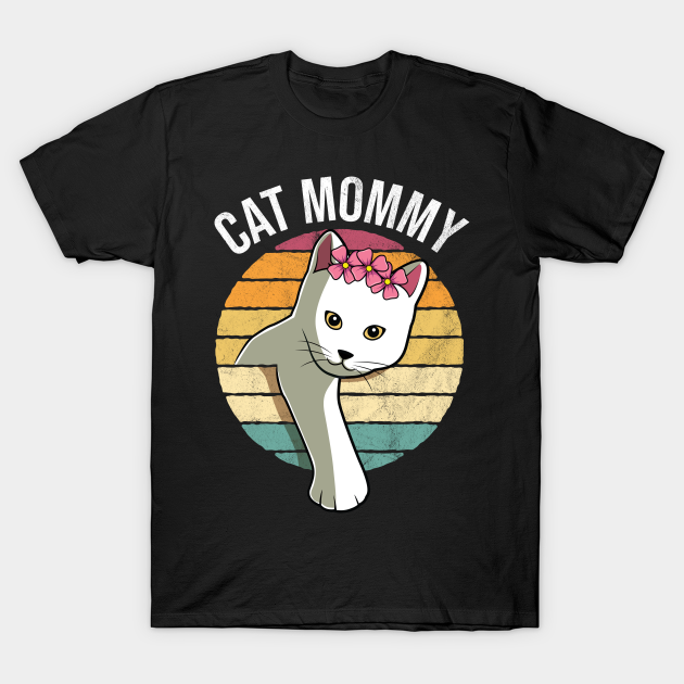 Discover Retro Vintage Cat Mommy Funny Mothers Day Gift - Cat Moms - T-Shirt