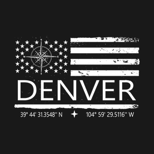 Us Flag Denver, Denver City Love T-Shirt