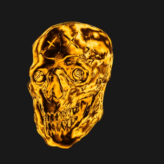 Golden Skull by Graffitidesigner