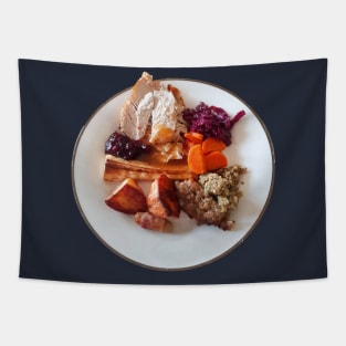 Food Roast Turkey Christmas Dinner Photo Tapestry