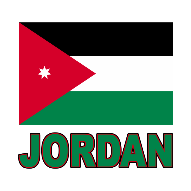 The Pride of Jordan Jordanian Flag Design Jordan TShirt TeePublic