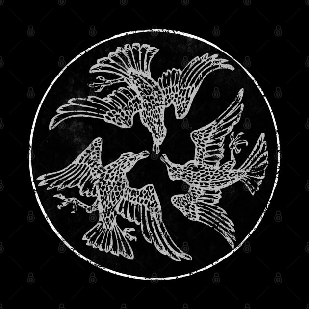 Twa Corbies (Three Ravens) by Hiraeth Tees