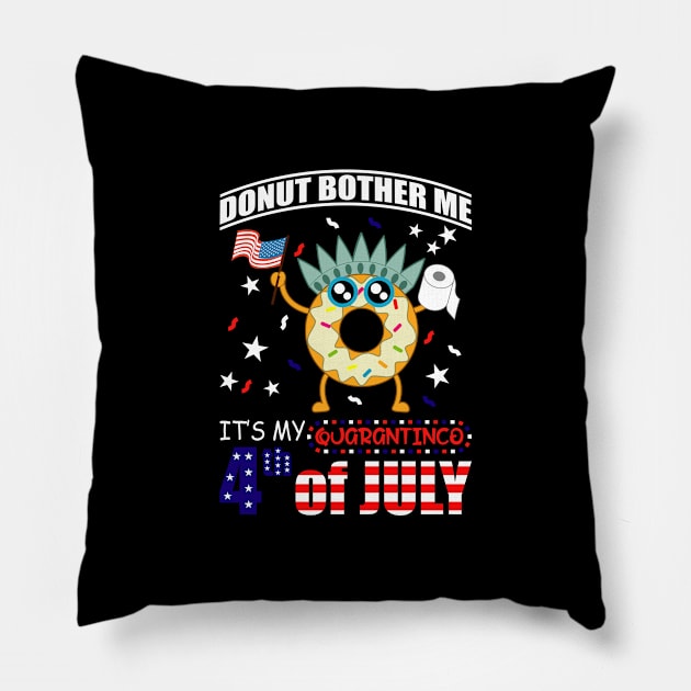 4 July 2020 Independence Face Mask Quarantine Pillow by QQdesigns