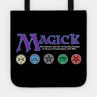 Magick, Aleister Crowley Style!  (Trading Card Parody) Tote