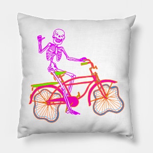 Skeleton Bicycle Pillow