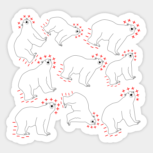 Polar Bears and Dipoles - Chemistry - Sticker