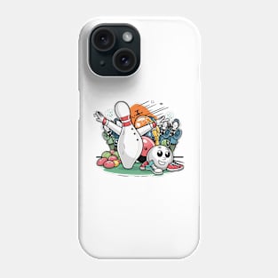 "Strike a Smile: Bowling Night Fun" Phone Case