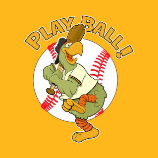 Play Ball! Pirate Baseball Mascot Pirate Parrot T-Shirt