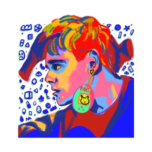 awsten knight rainbow tamagotchi portrait (square) T-Shirt