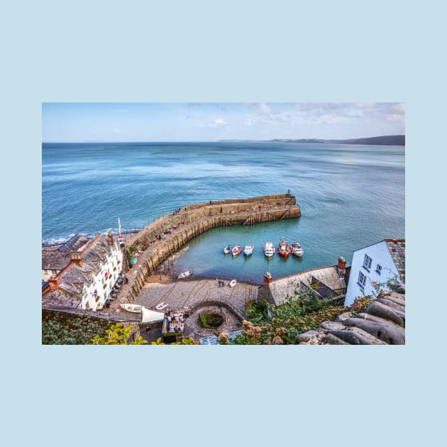 Clovelly Harbour, From Above, Devon, England by tommysphotos