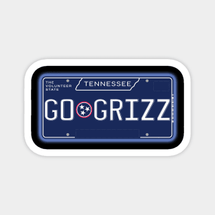 TN License Plate- GO GRIZZ Magnet