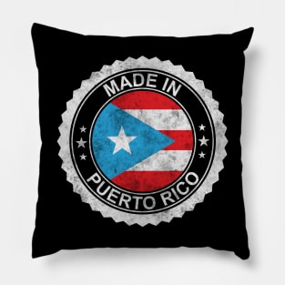 Made in Puerto Rico Grunge Style Pillow
