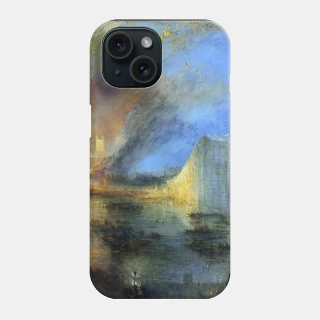 High Resolution William Turner The Burning of Parliament 1835 Phone Case by tiokvadrat