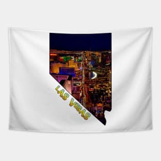 Nevada State Outline (Las Vegas) Tapestry