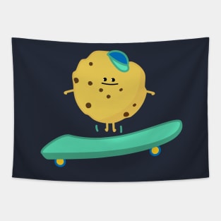 Cookie skater skateboard Tapestry