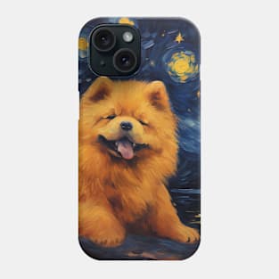 Happy Chow Chow Puppy Night Phone Case